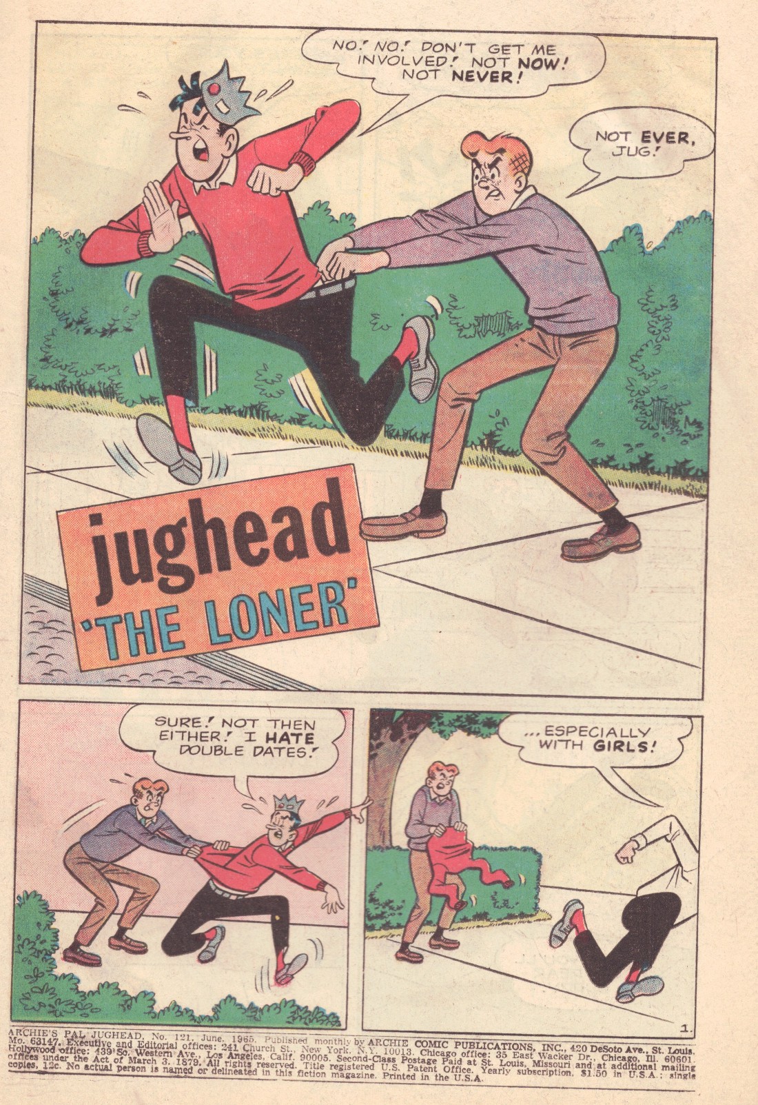 Read online Archie's Pal Jughead comic -  Issue #121 - 3