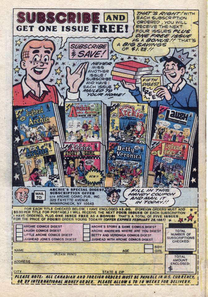Read online Archie...Archie Andrews, Where Are You? Digest Magazine comic -  Issue #48 - 66
