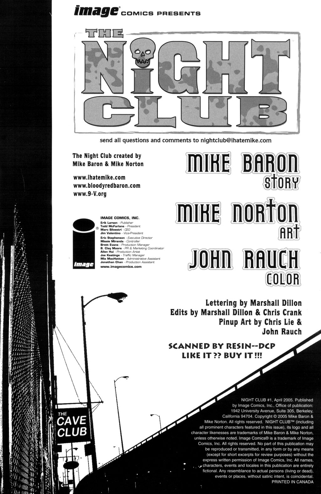 Read online Night Club comic -  Issue #1 - 2