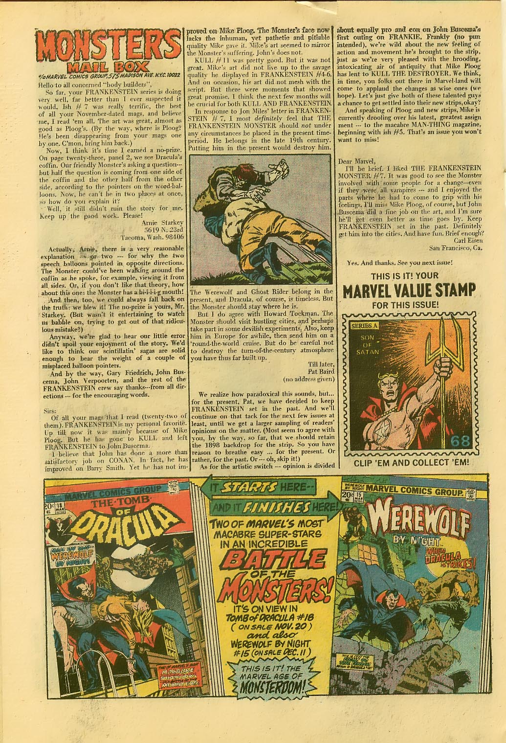 Read online Frankenstein (1973) comic -  Issue #9 - 23
