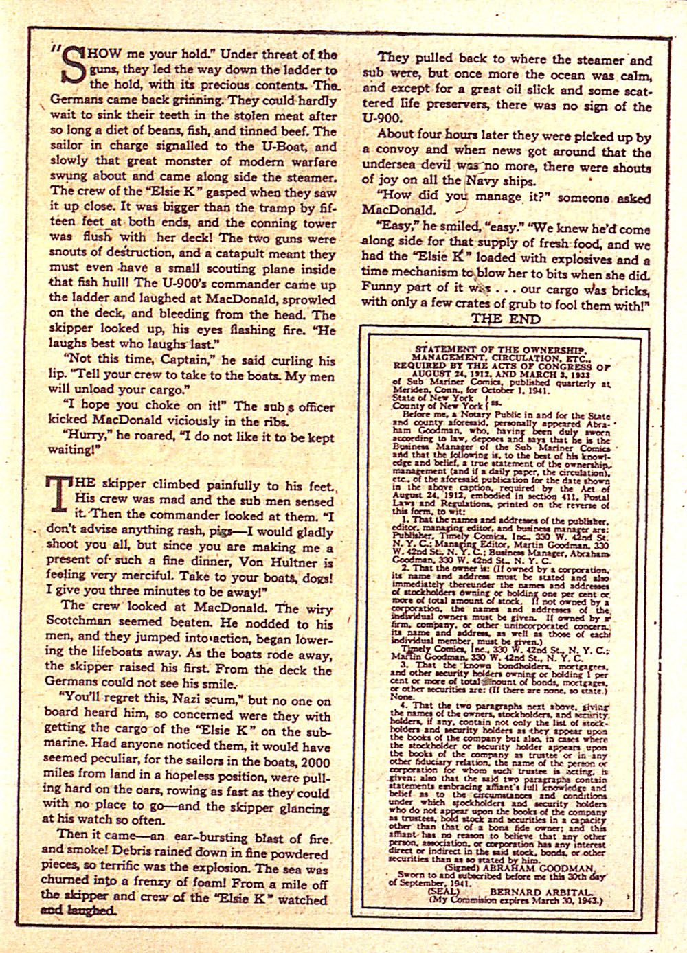 Read online Sub-Mariner Comics comic -  Issue #4 - 44
