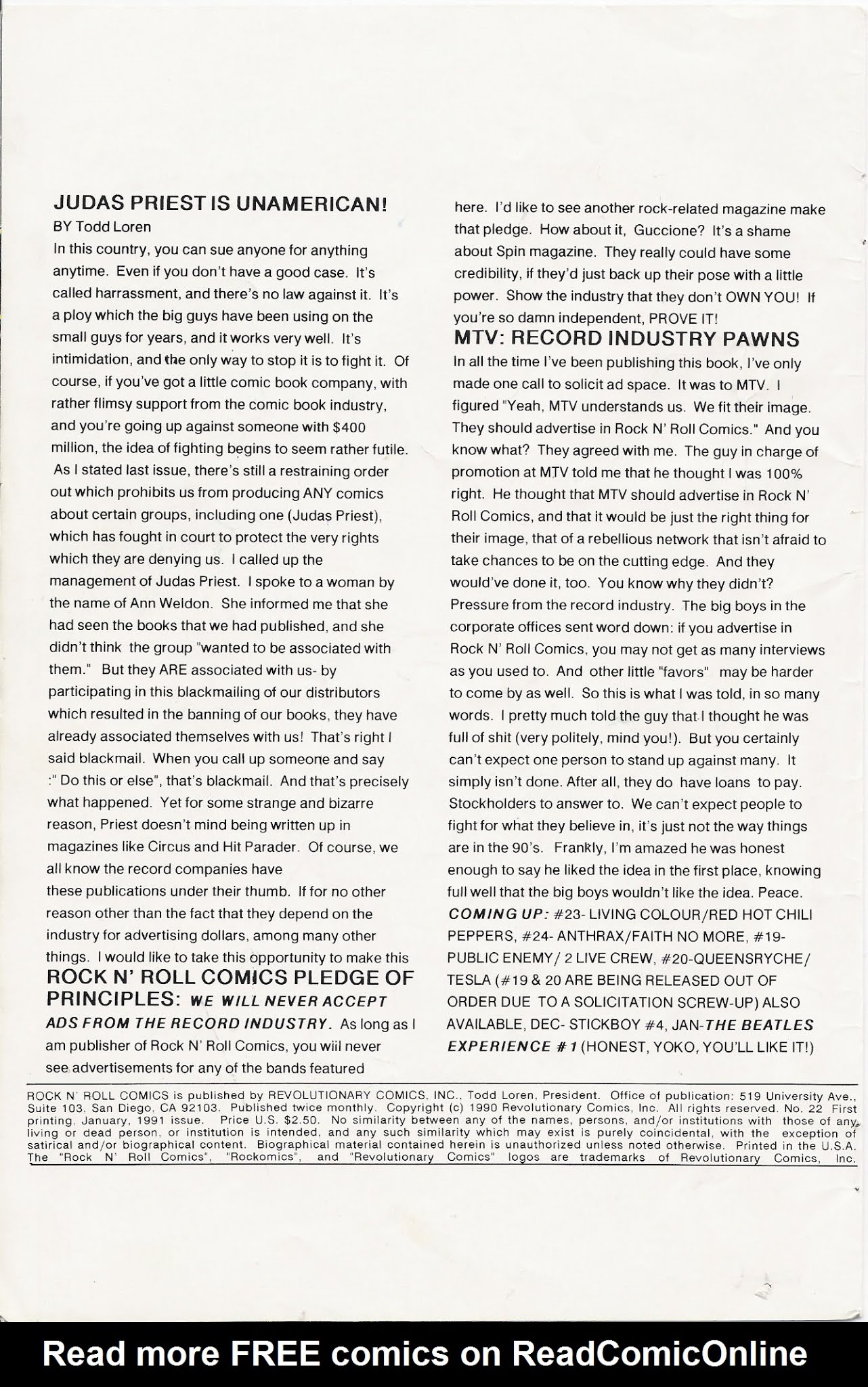 Read online Rock N' Roll Comics comic -  Issue #22 - 2