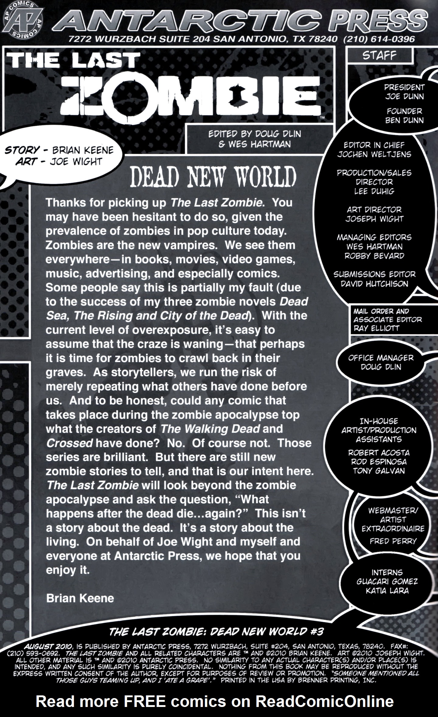 Read online The Last Zombie comic -  Issue #3 - 2