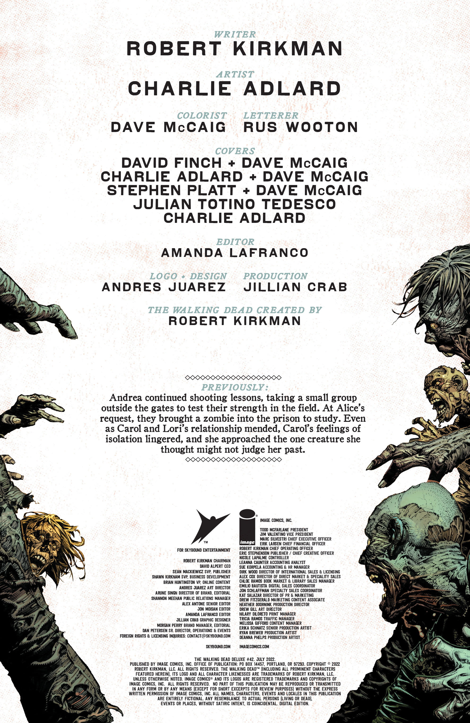 Read online The Walking Dead Deluxe comic -  Issue #42 - 2