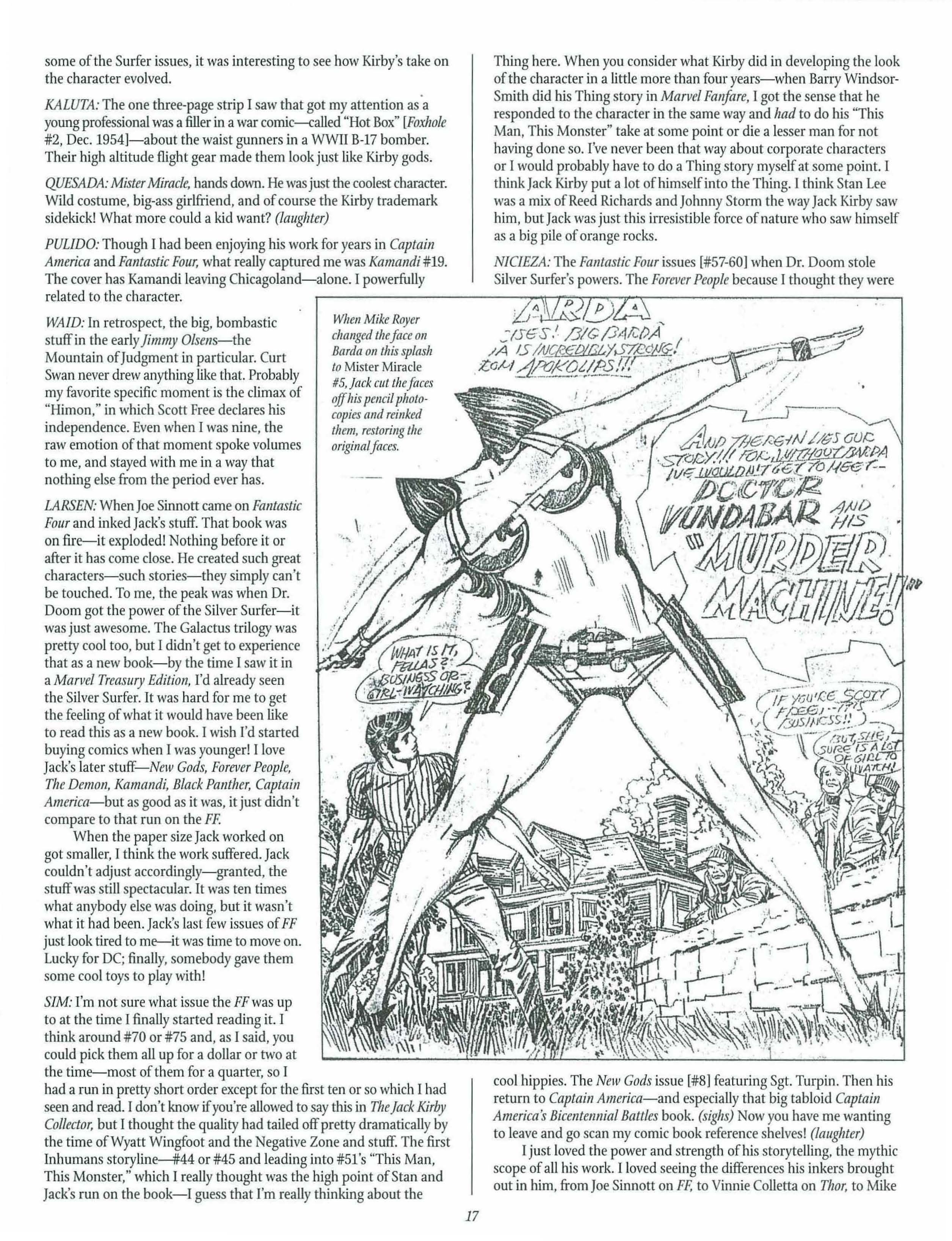 Read online The Jack Kirby Collector comic -  Issue #27 - 17