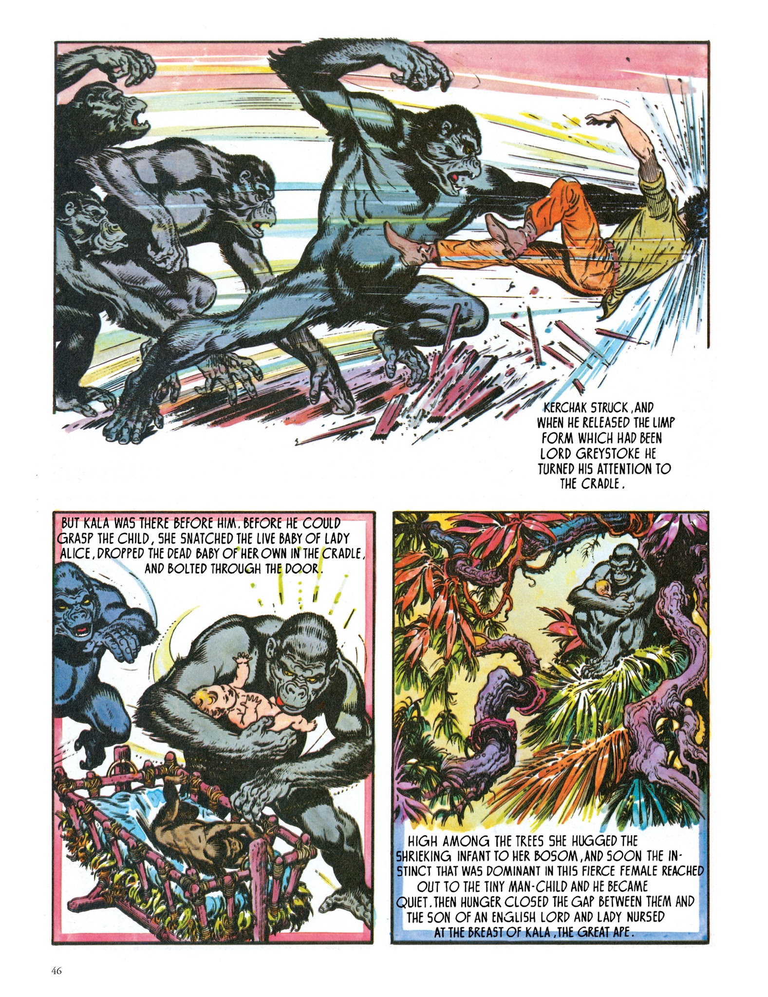 Read online Edgar Rice Burroughs' Tarzan: Burne Hogarth's Lord of the Jungle comic -  Issue # TPB - 48