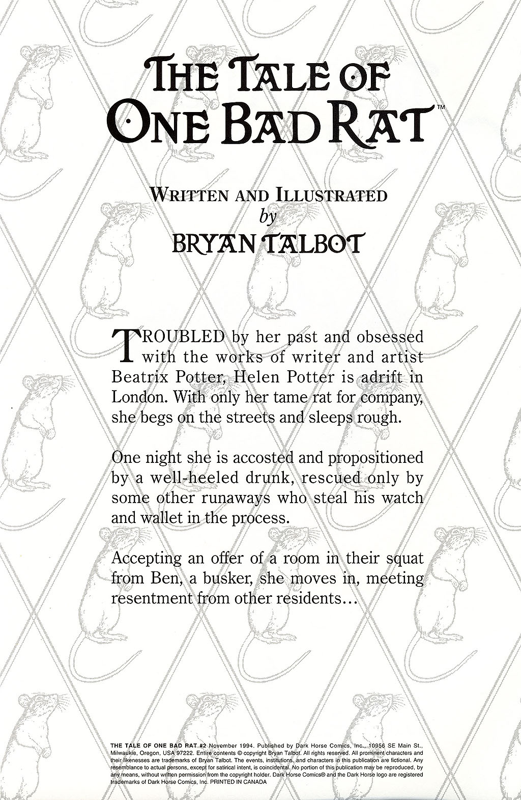 Read online The Tale of One Bad Rat comic -  Issue #2 - 2