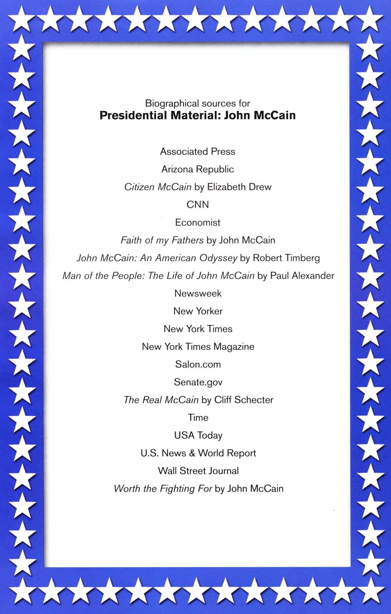 Read online Presidential Material: John McCain comic -  Issue # Full - 34