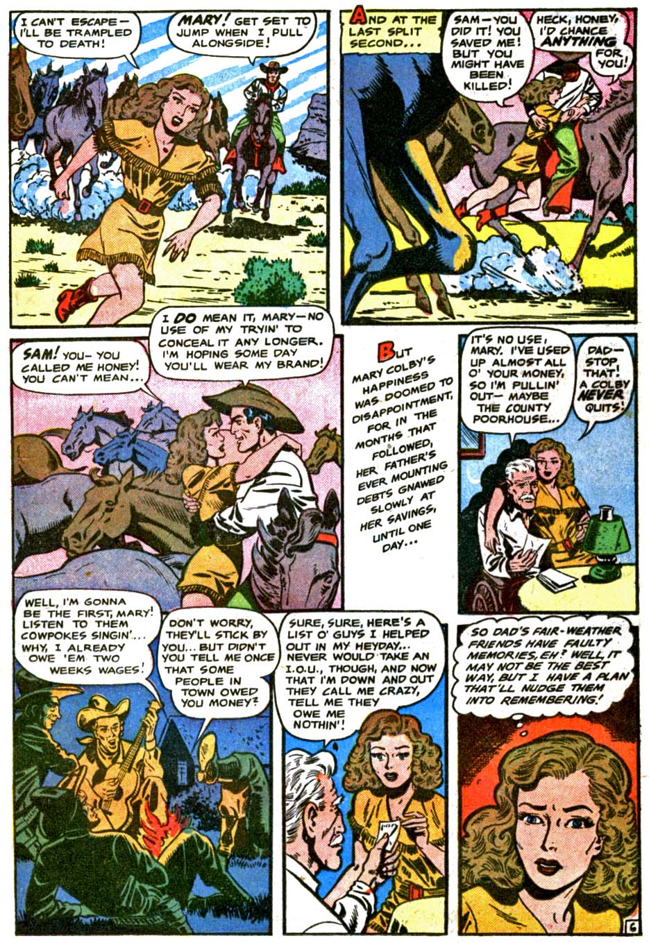 Read online Cowgirl Romances (1950) comic -  Issue #3 - 14