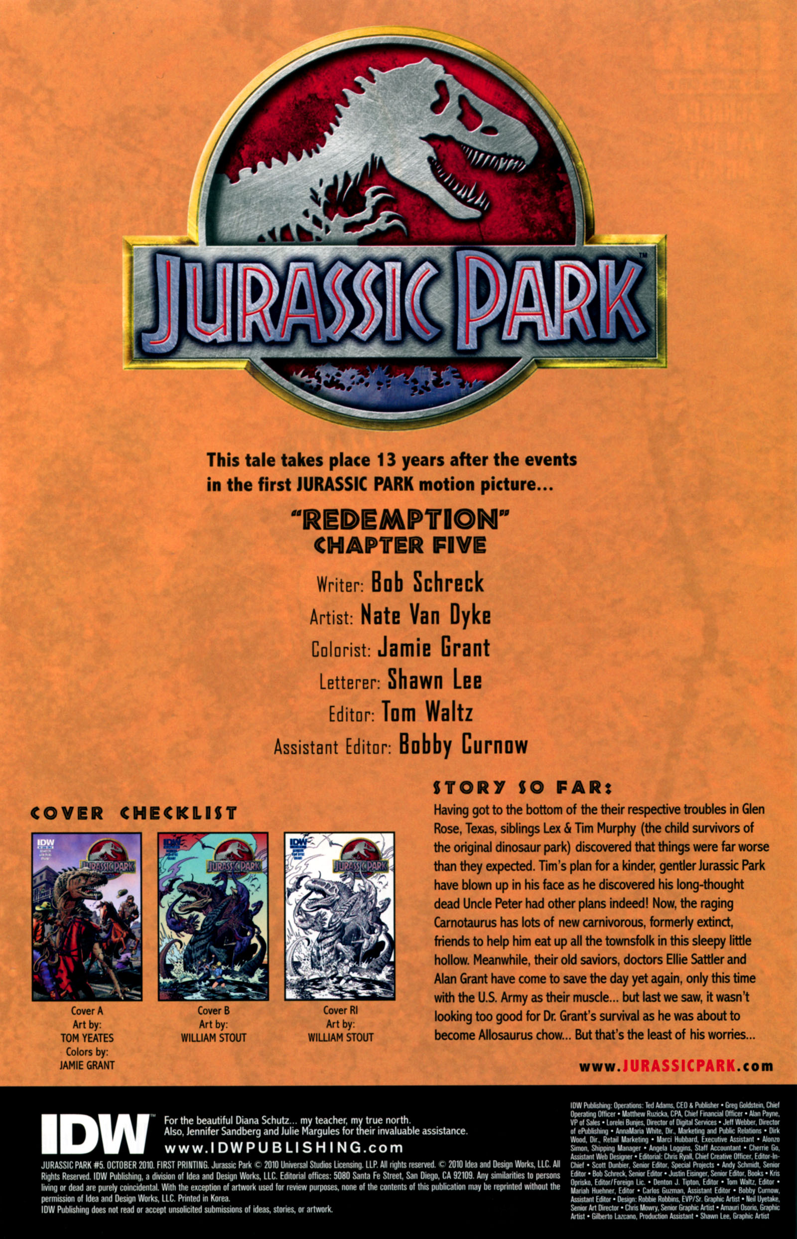 Read online Jurassic Park (2010) comic -  Issue #5 - 2