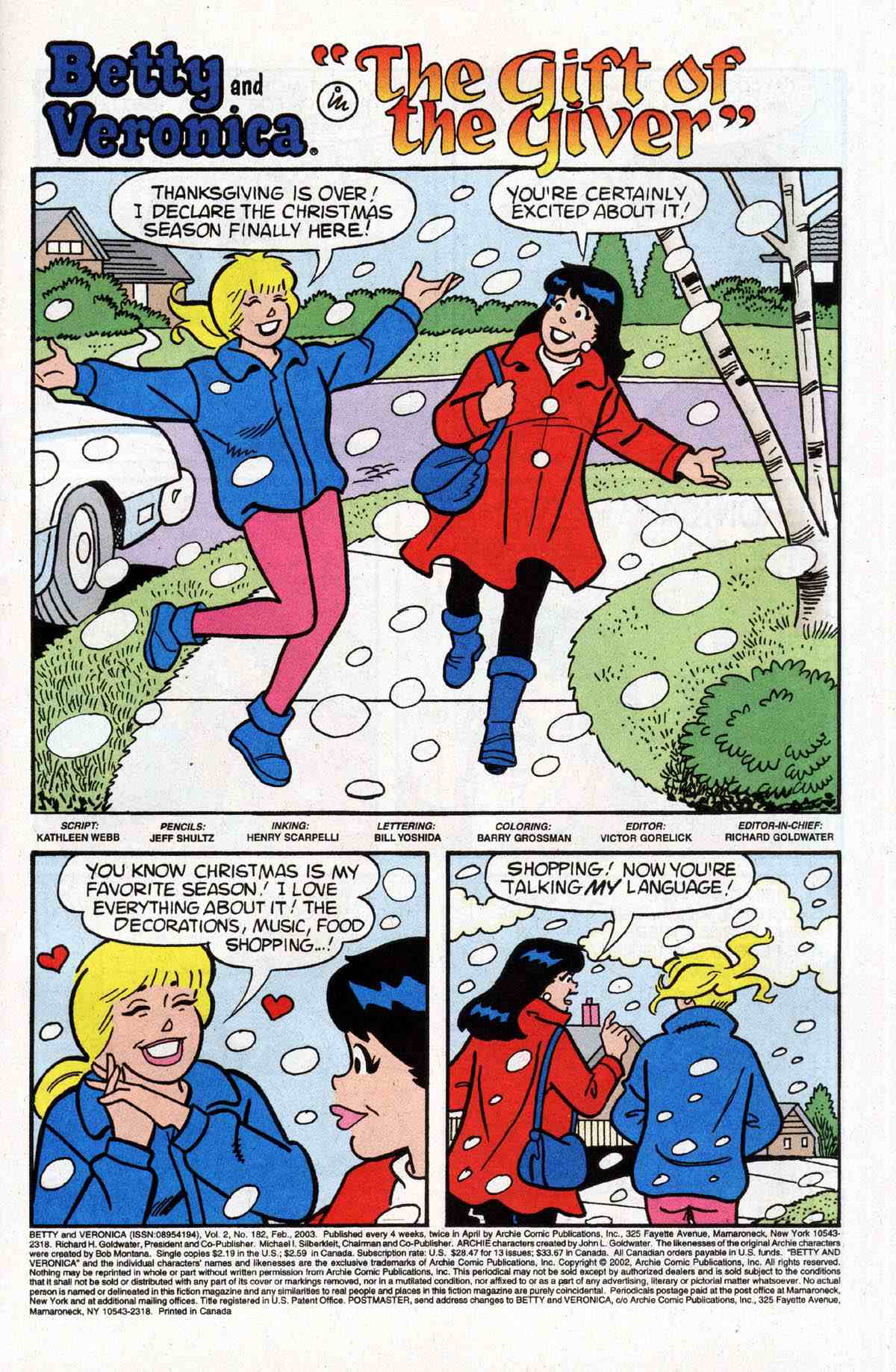 Read online Archie's Girls Betty and Veronica comic -  Issue #182 - 2