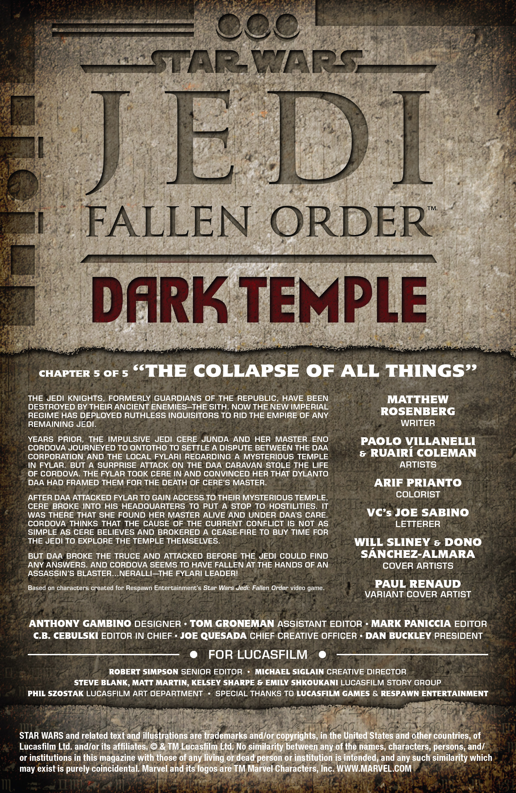 Read online Star Wars: Jedi Fallen Order–Dark Temple comic -  Issue #5 - 2