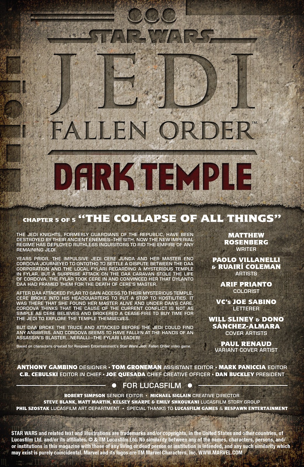Star Wars: Jedi Fallen Order–Dark Temple issue 5 - Page 2