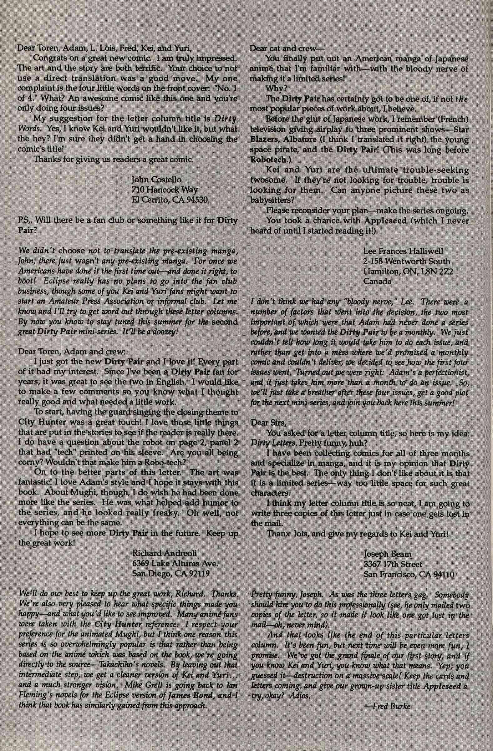 Read online Dirty Pair comic -  Issue #3 - 31