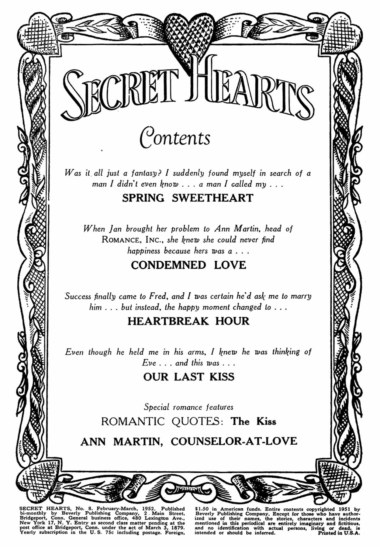 Read online Secret Hearts comic -  Issue #8 - 2