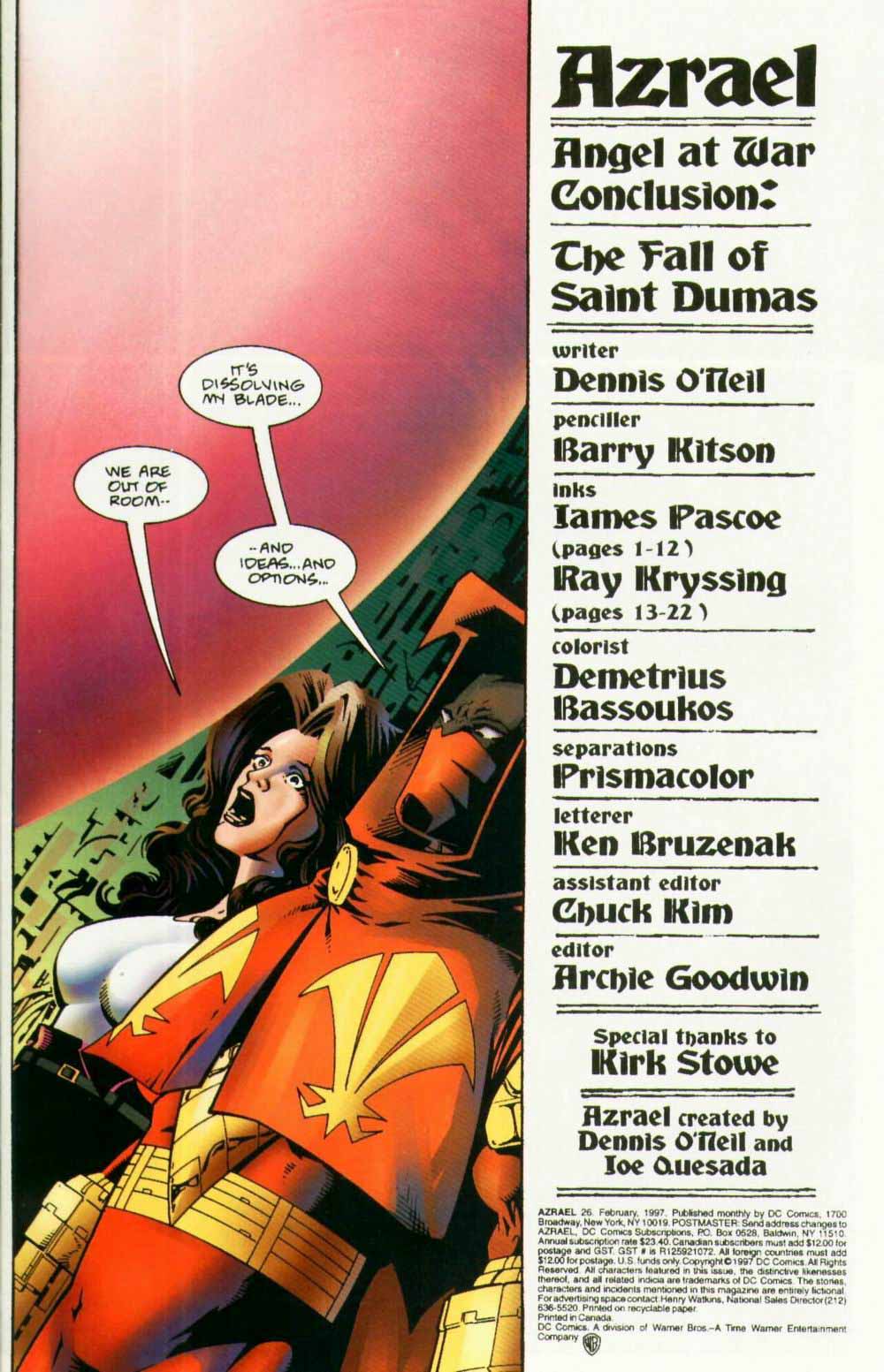 Read online Azrael (1995) comic -  Issue #26 - 2