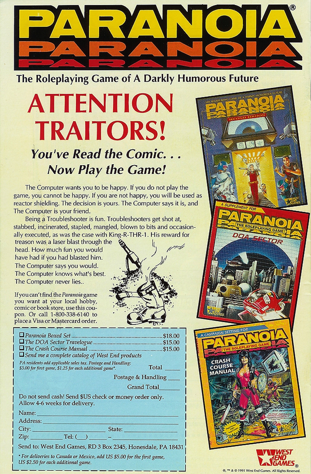 Read online Paranoia comic -  Issue #1 - 28