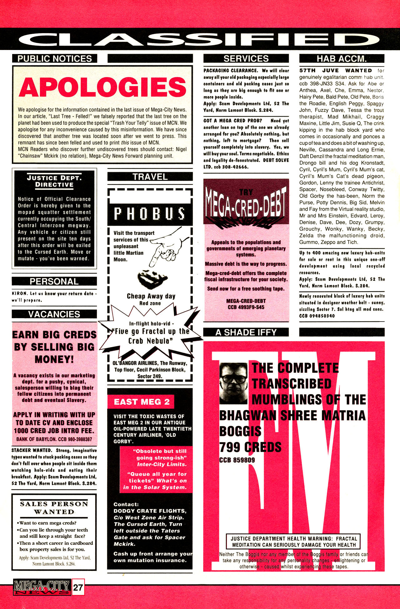 Read online Judge Dredd: The Megazine comic -  Issue #6 - 27