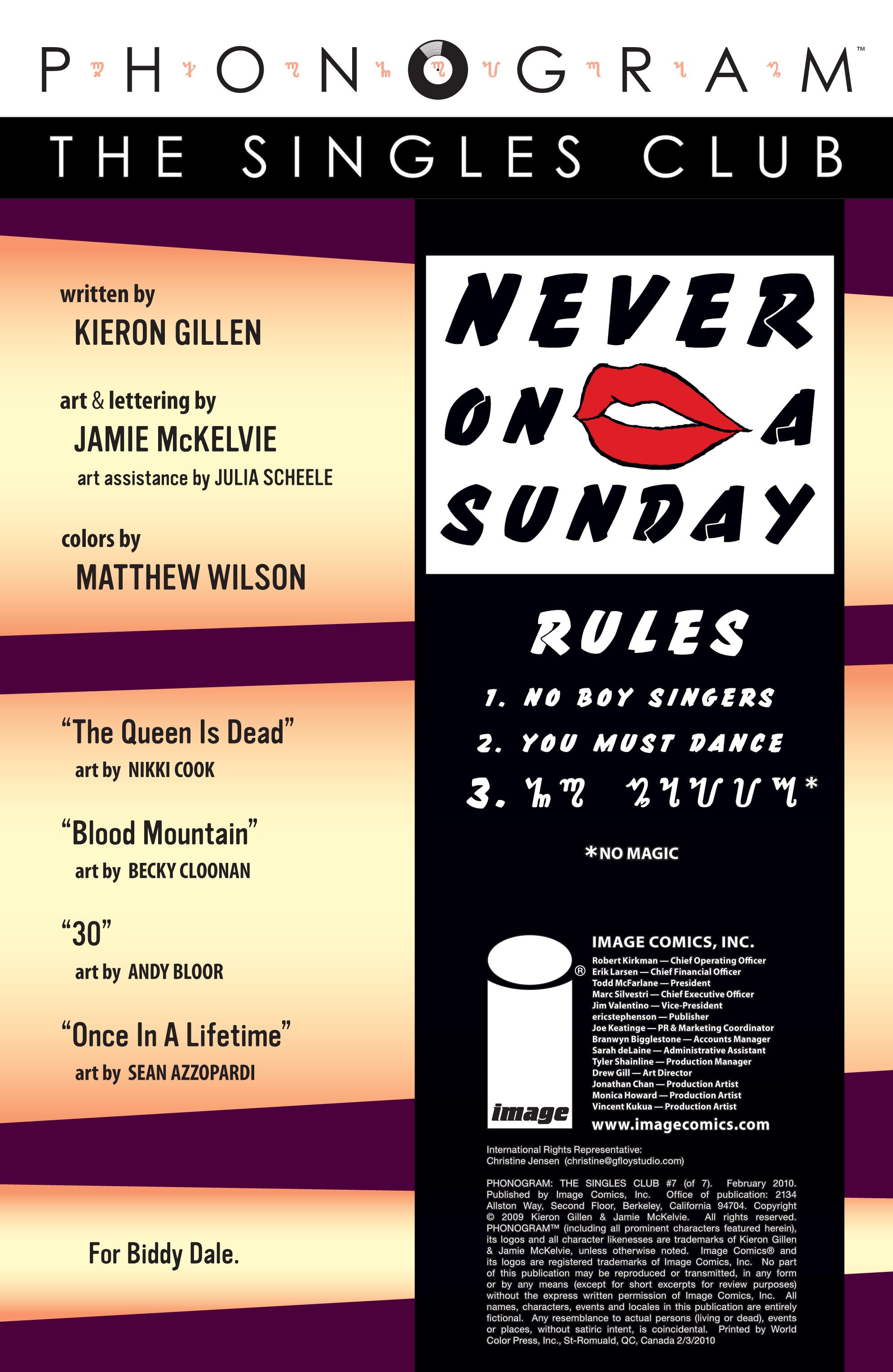 Read online Phonogram: The Singles Club comic -  Issue #7 - 2