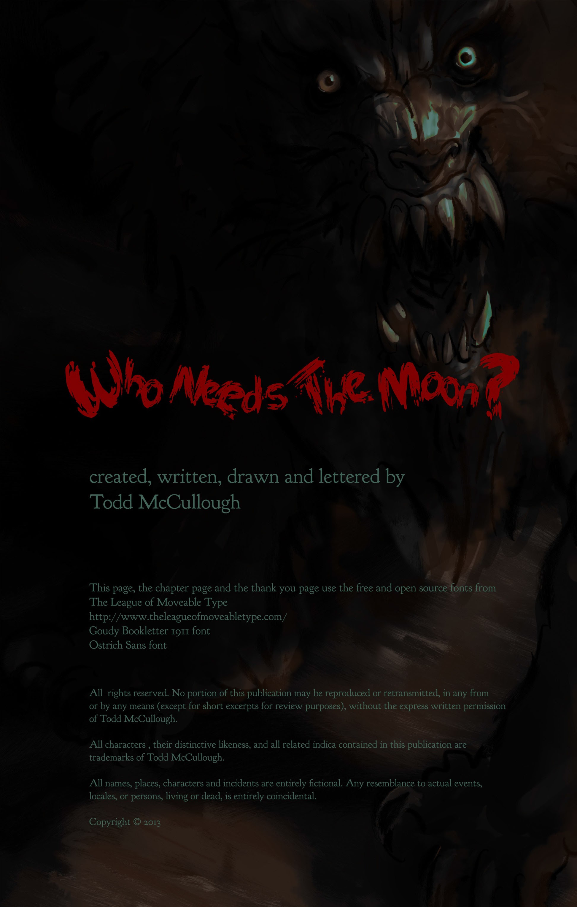 Read online Who Needs the Moon comic -  Issue #1 - 2