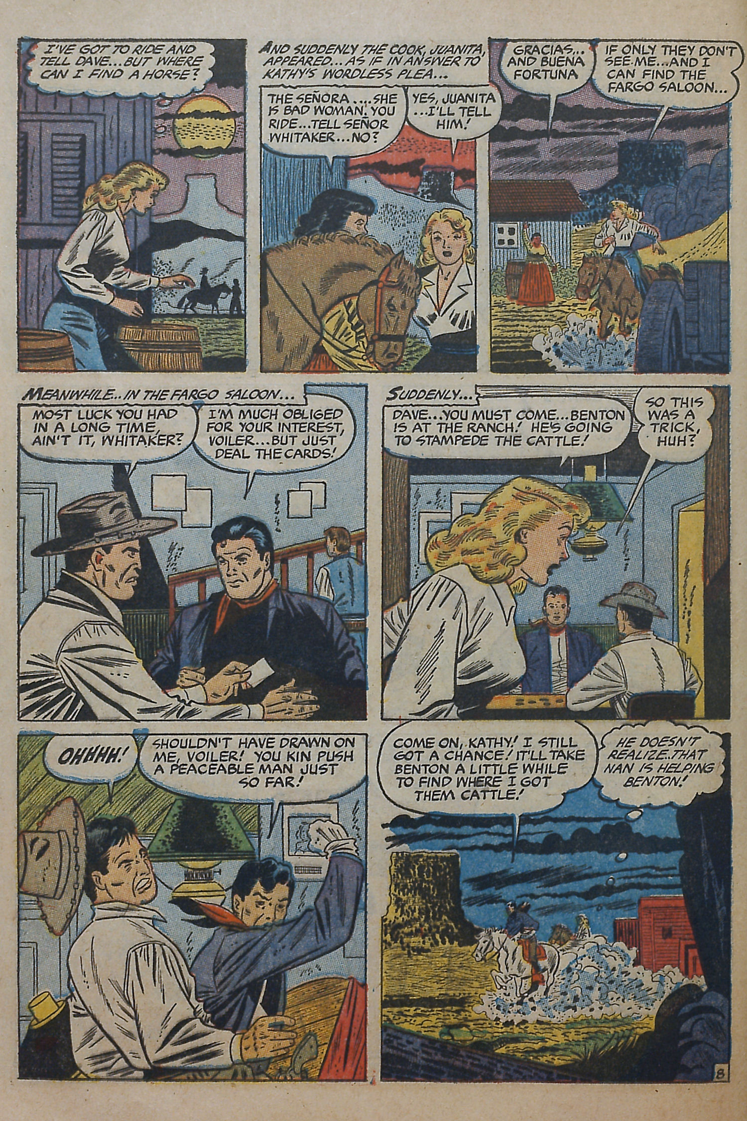 Read online Cowgirl Romances (1950) comic -  Issue #10 - 16