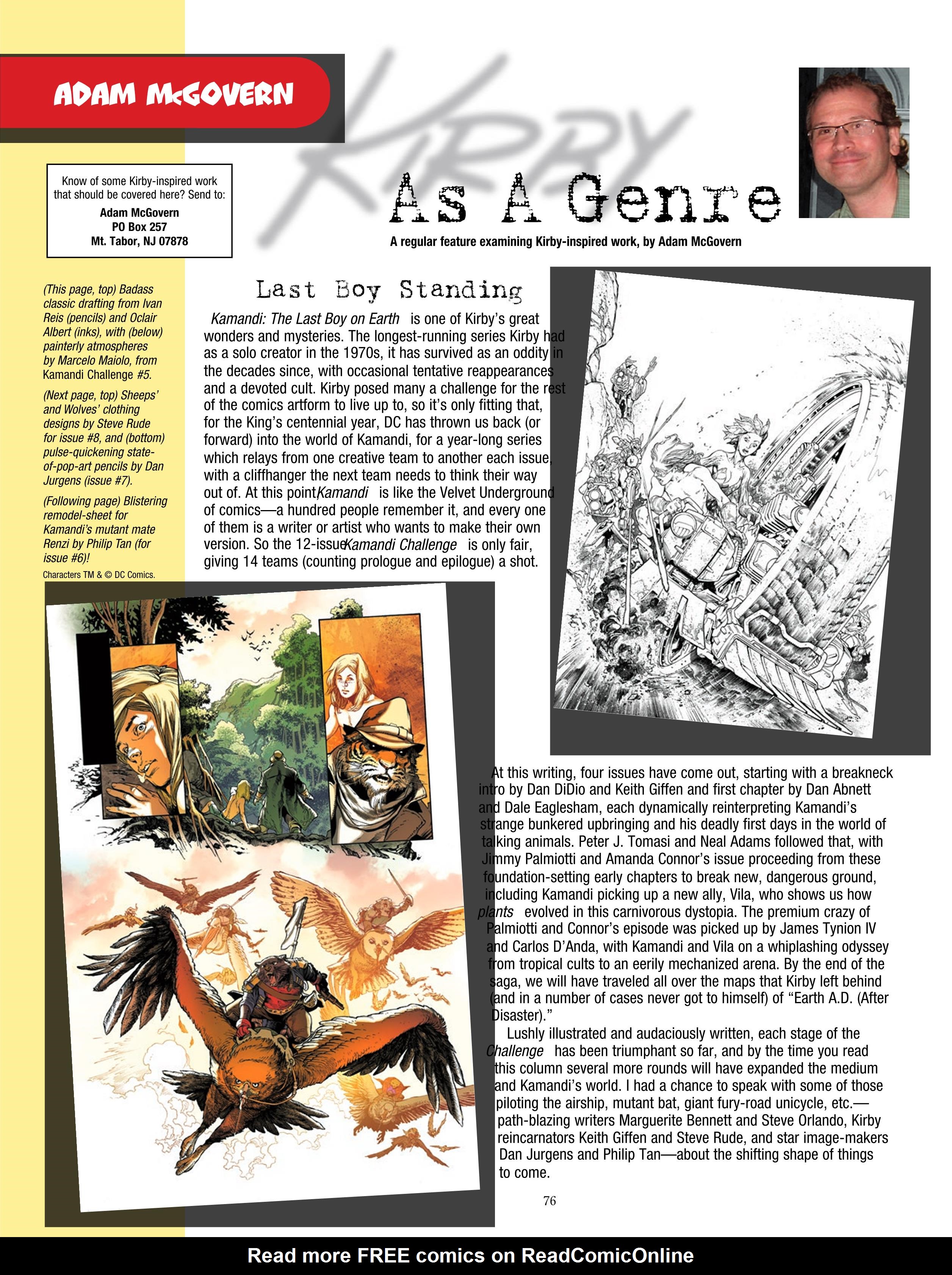 Read online The Jack Kirby Collector comic -  Issue #72 - 78