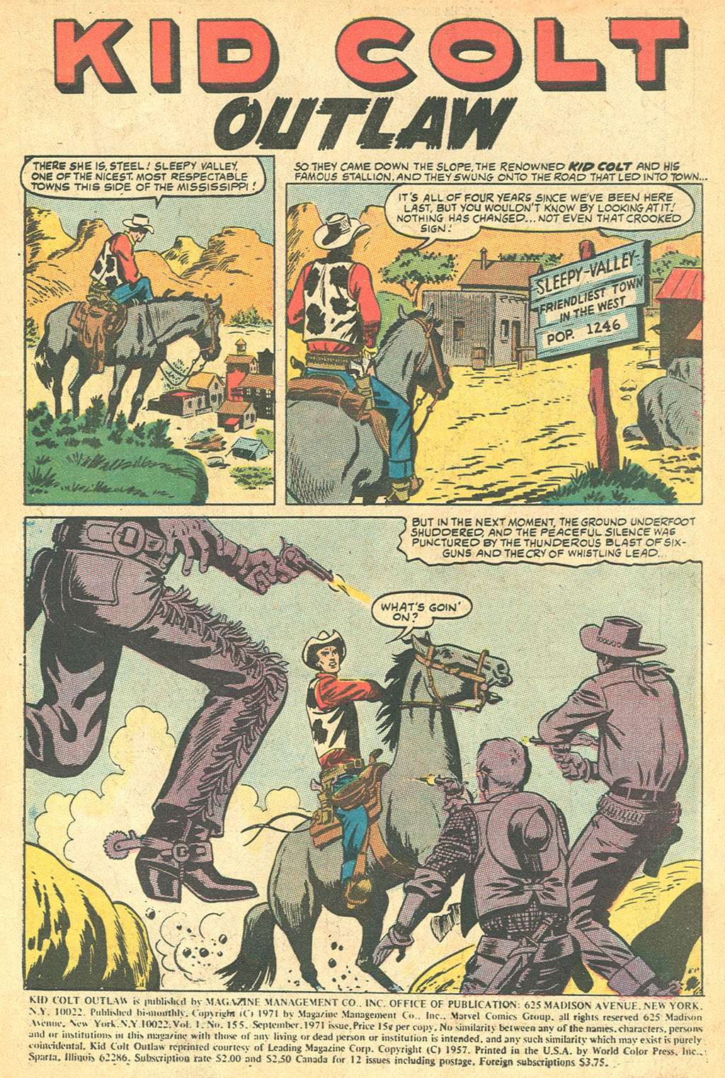 Read online Kid Colt Outlaw comic -  Issue #155 - 3