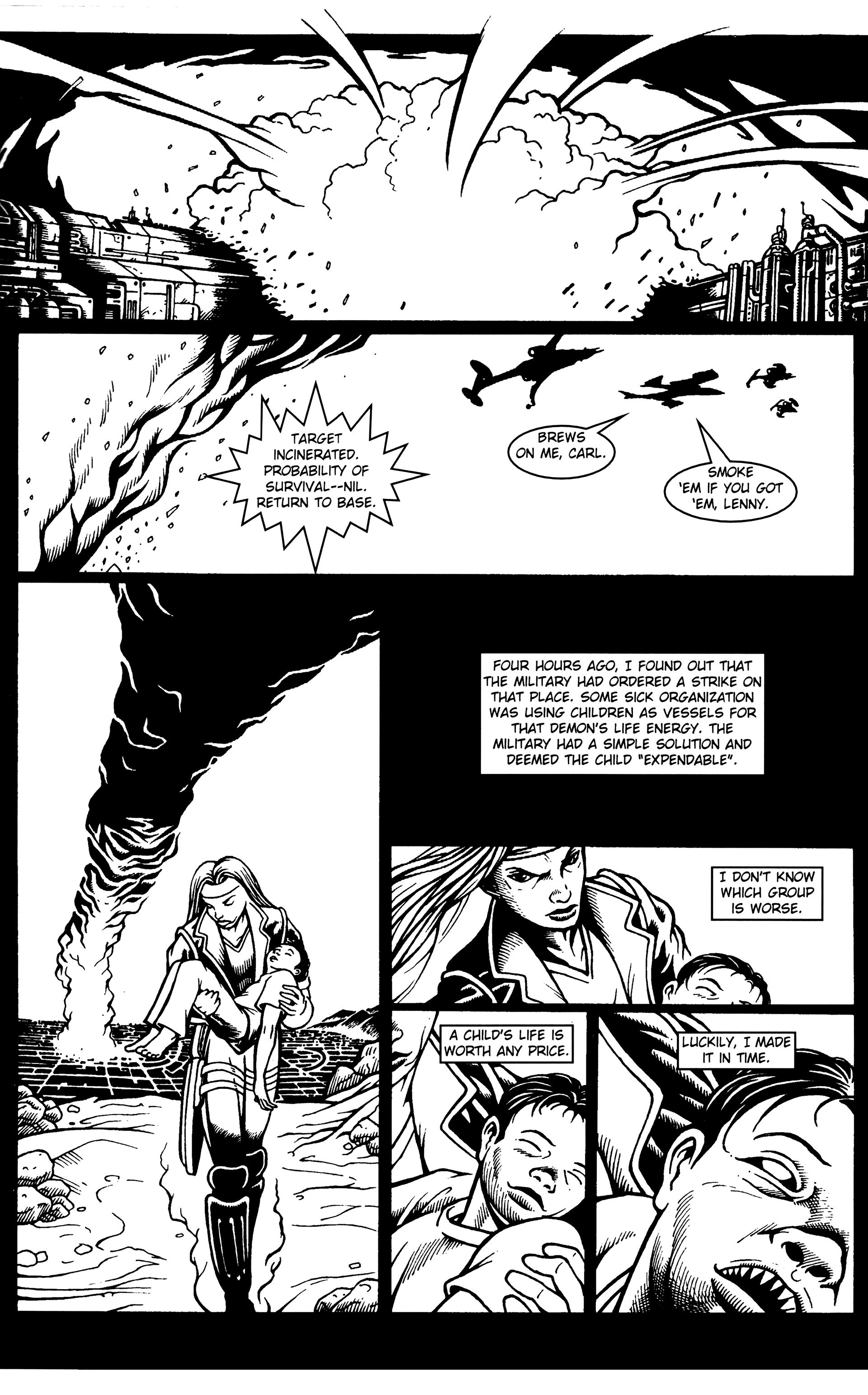 Read online Warrior Nun: Black & White comic -  Issue #18 - 23
