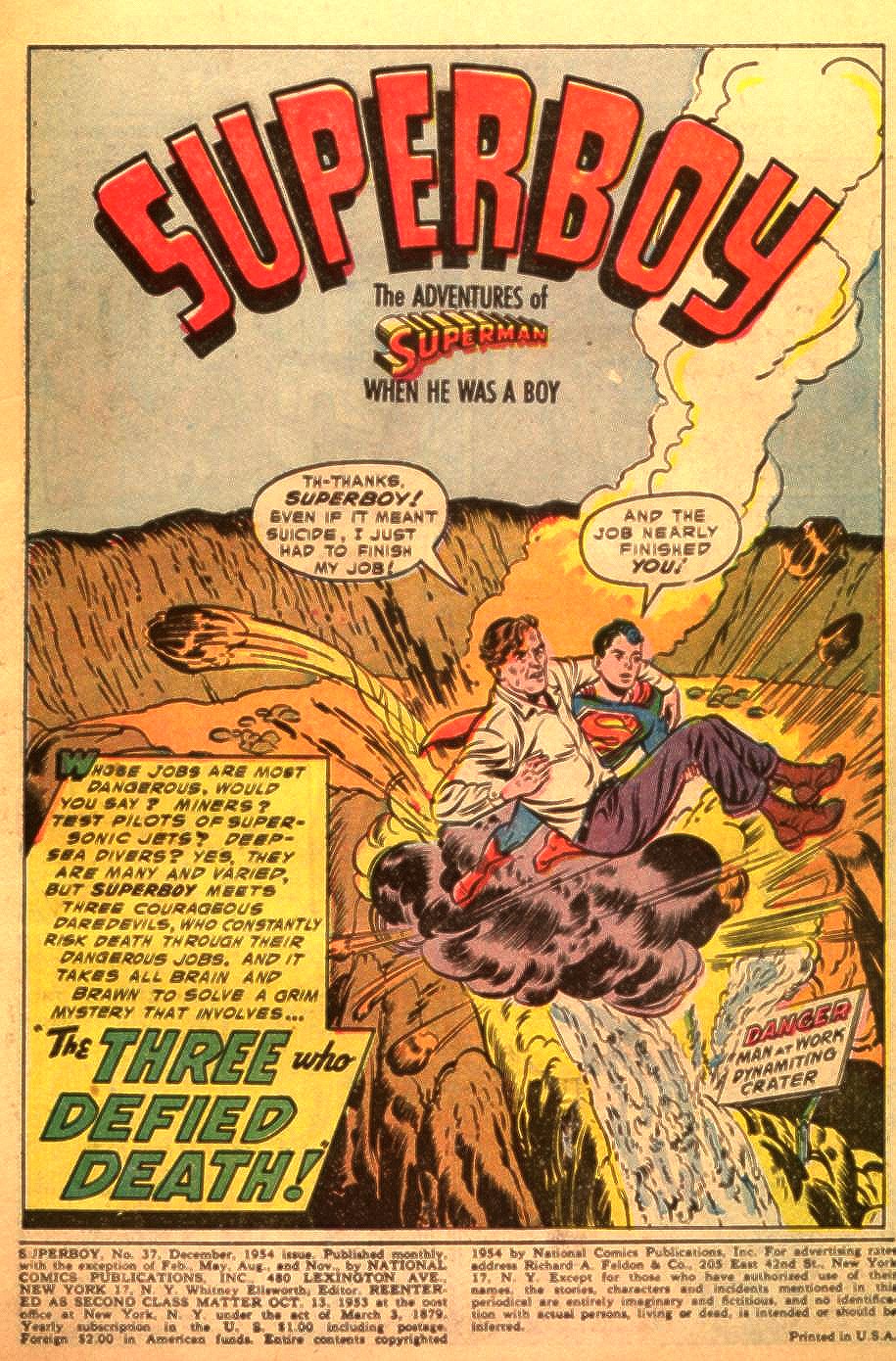 Read online Superboy (1949) comic -  Issue #37 - 2