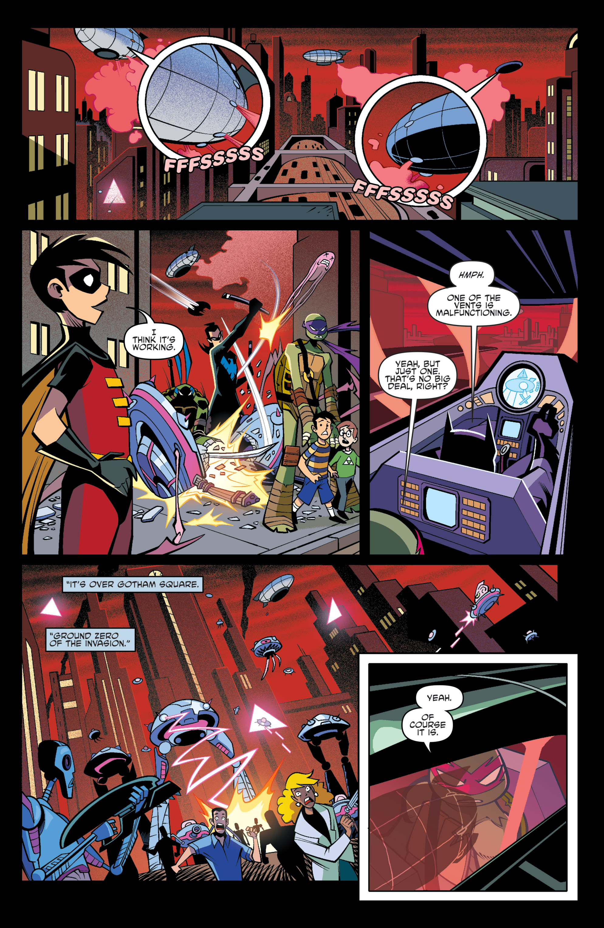 Read online Batman/Teenage Mutant Ninja Turtles Adventure comic -  Issue #6 - 16