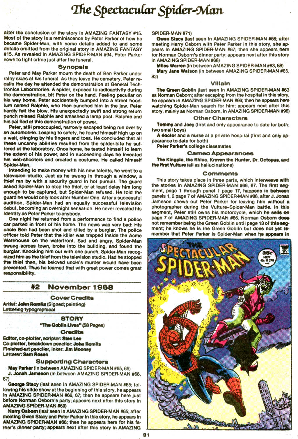 Read online The Official Marvel Index to The Amazing Spider-Man comic -  Issue #3 - 33