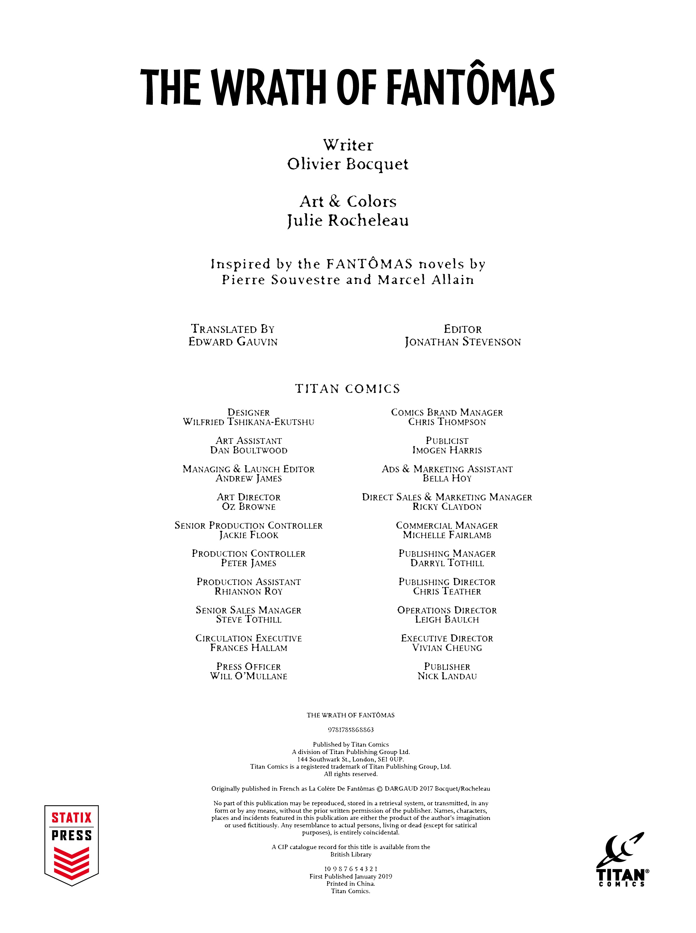 Read online The Wrath of Fantômas comic -  Issue # TPB (Part 1) - 3