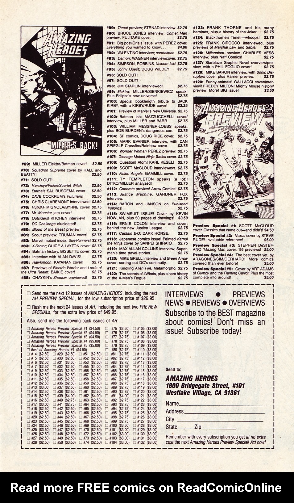 Read online Amazing Heroes comic -  Issue #134 - 21