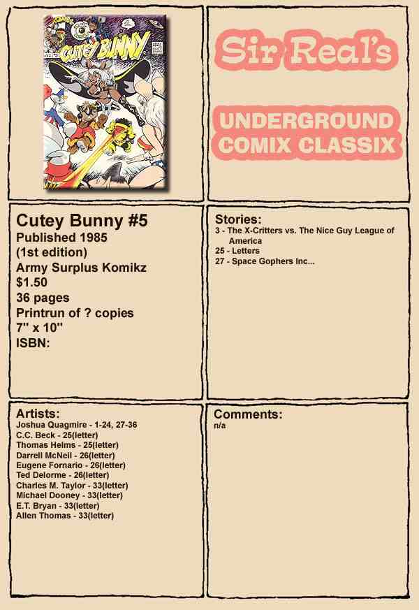 Read online Army  Surplus Komikz Featuring: Cutey Bunny comic -  Issue #5 - 37