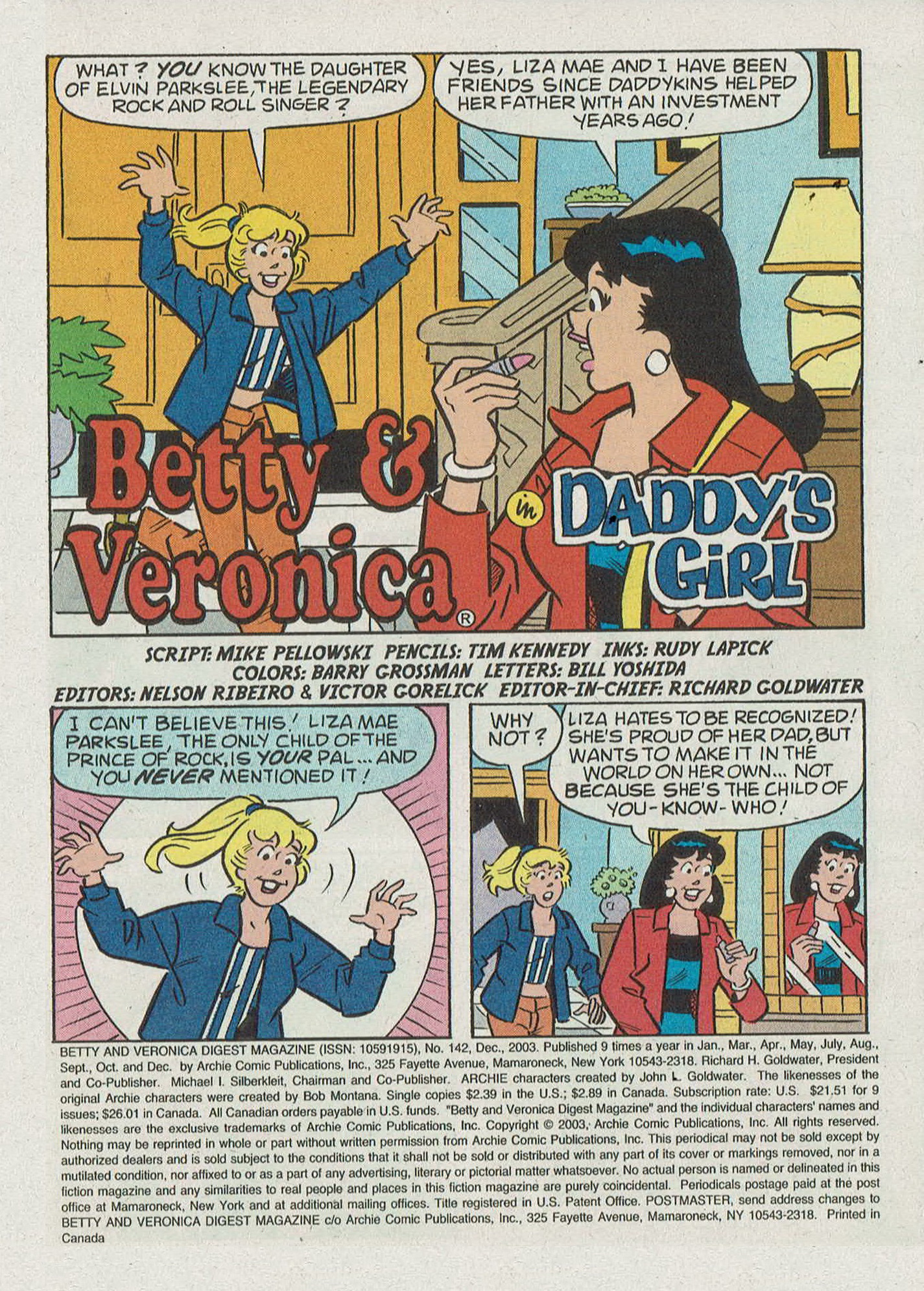 Read online Betty and Veronica Digest Magazine comic -  Issue #142 - 3