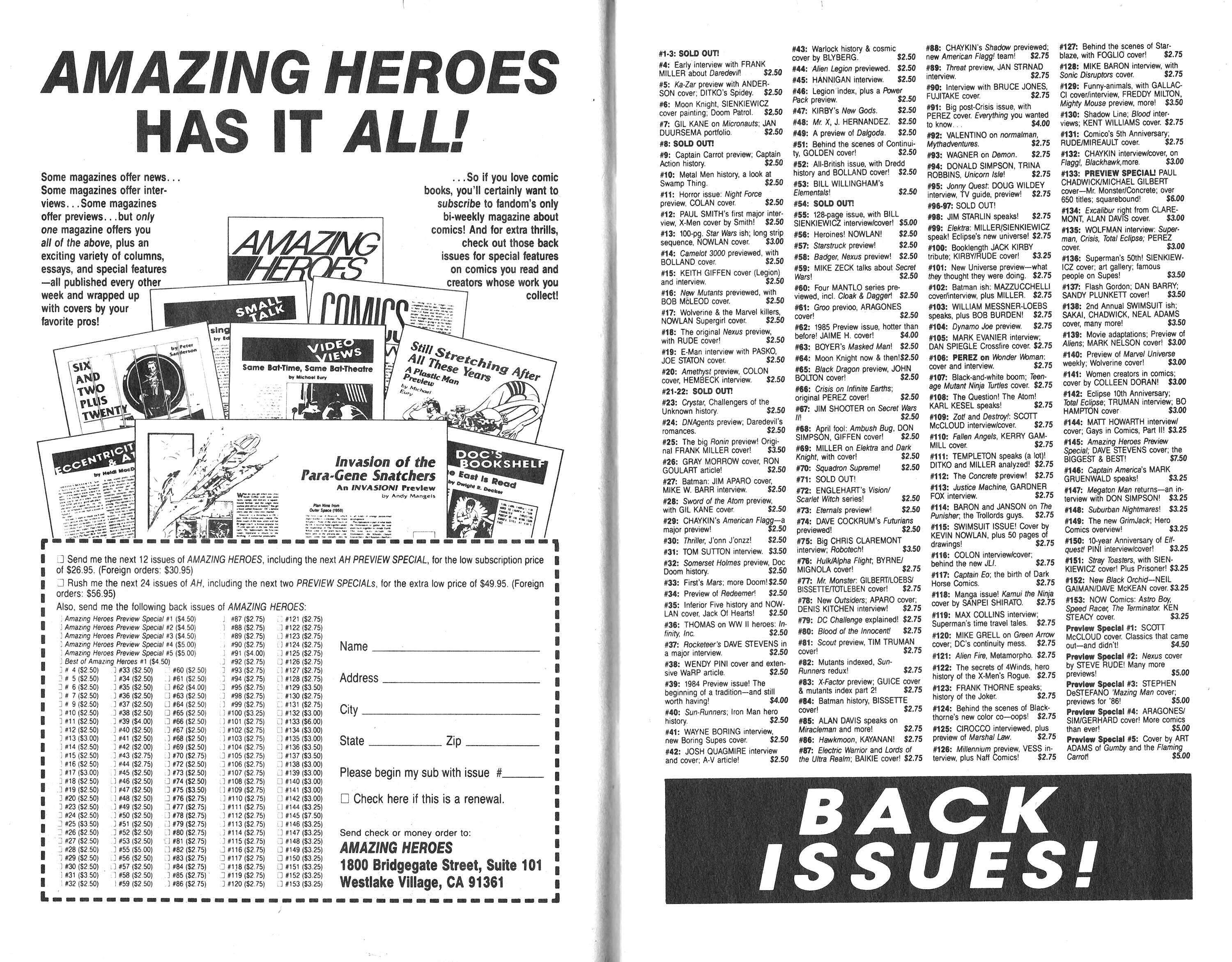 Read online Amazing Heroes comic -  Issue #166 - 8