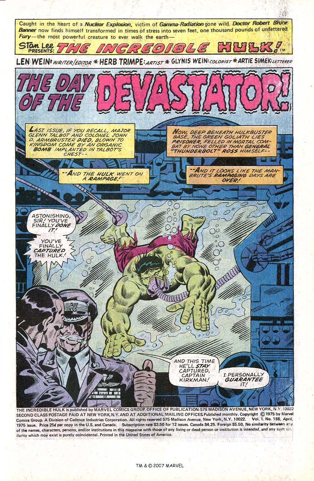 Read online The Incredible Hulk (1968) comic -  Issue #186 - 3