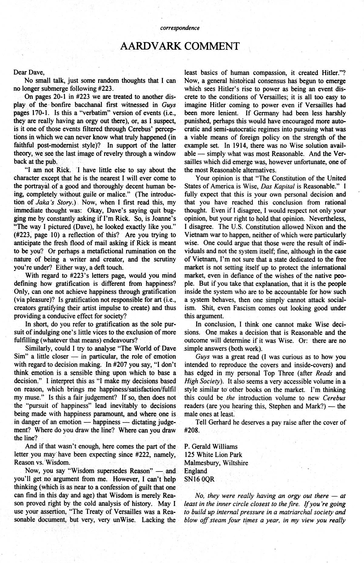 Read online Cerebus comic -  Issue #233 - 23