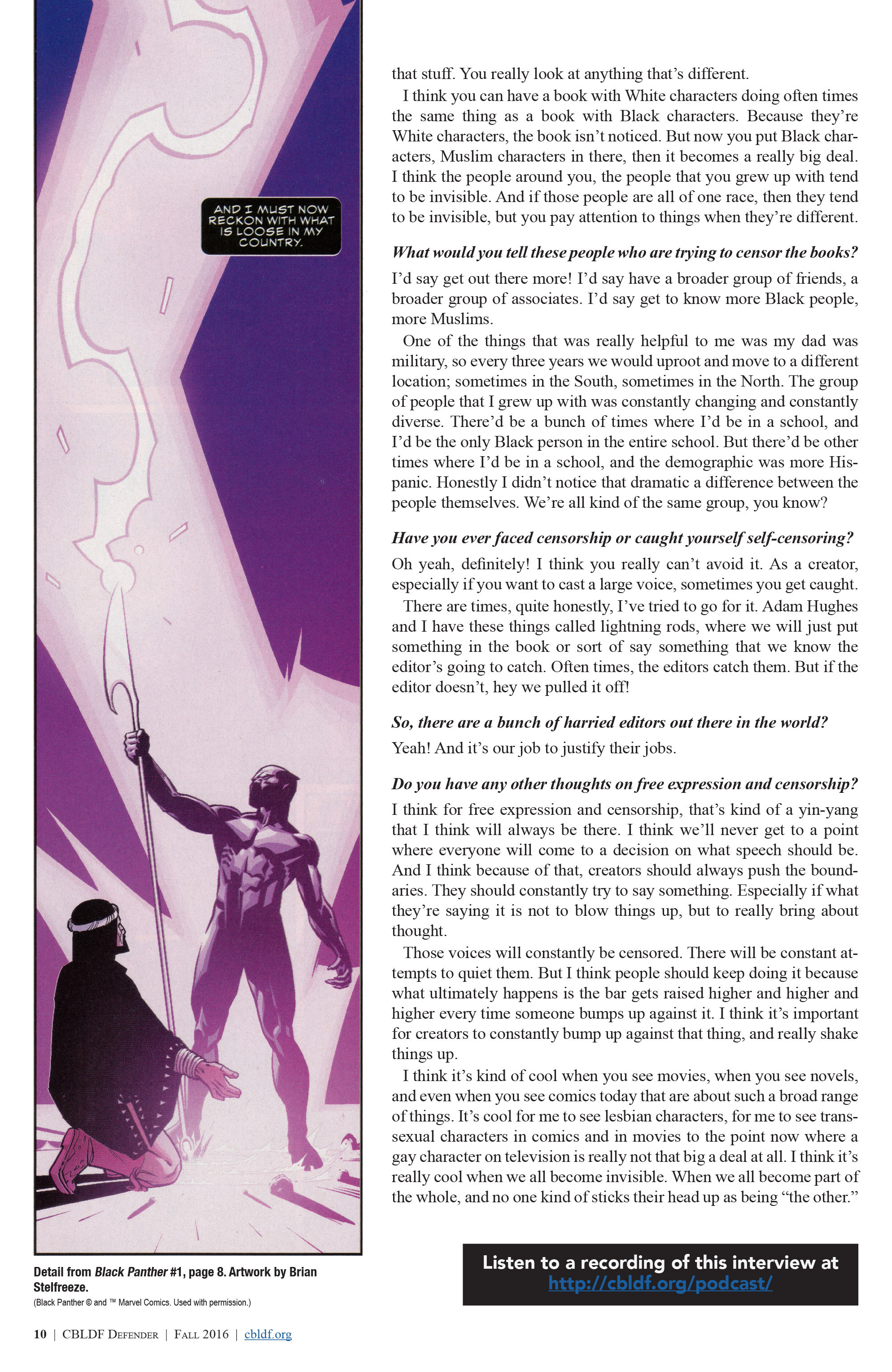 Read online CBLDF Defender comic -  Issue #7 - 10