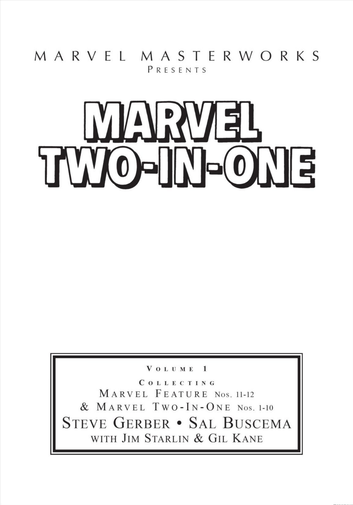 Read online Marvel Masterworks: Marvel Two-In-One comic -  Issue # TPB 1 (Part 1) - 2