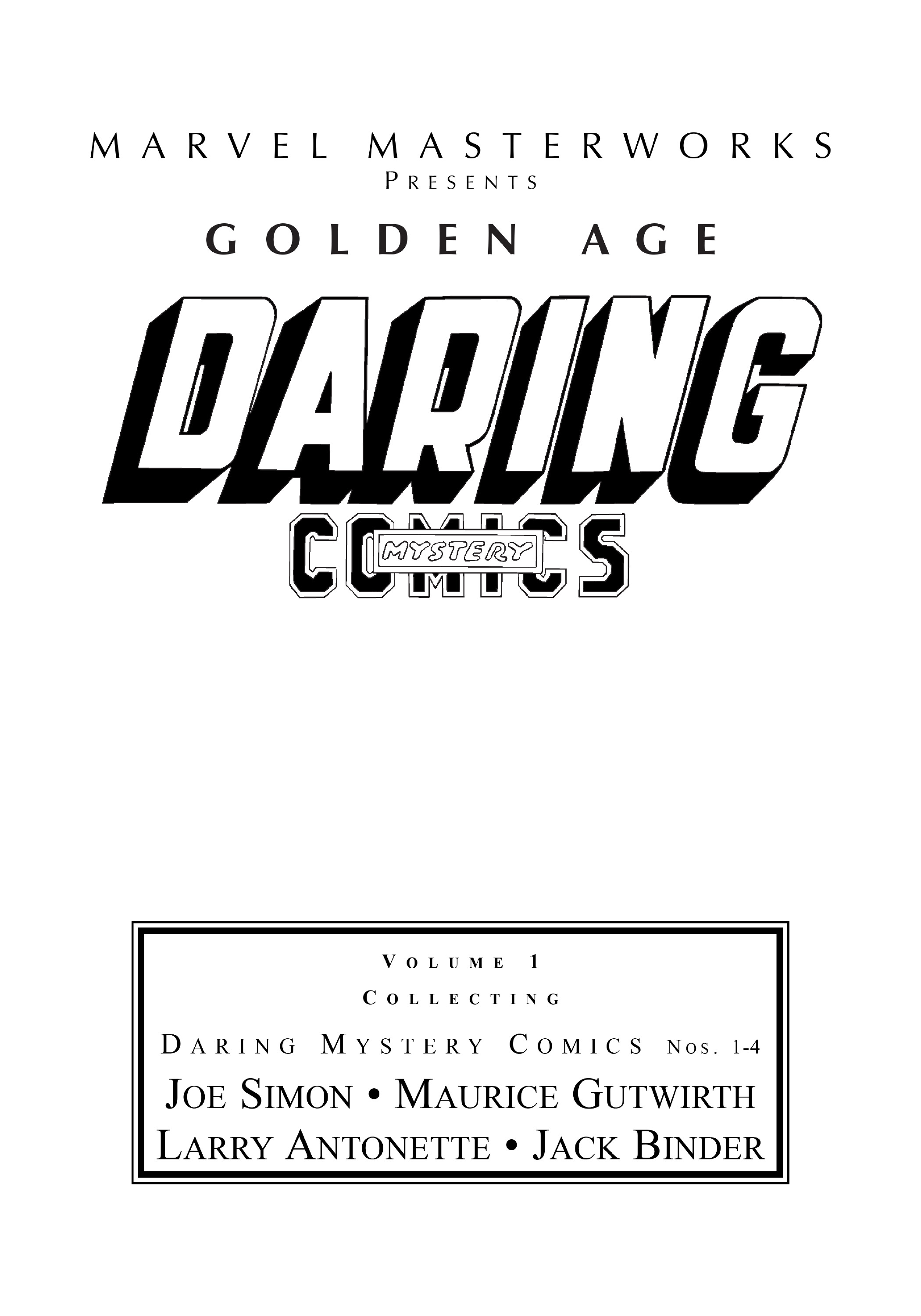 Read online Daring Mystery Comics comic -  Issue # _Marvel Masterworks - Golden Age Daring Mystery 1 (Part 1) - 2