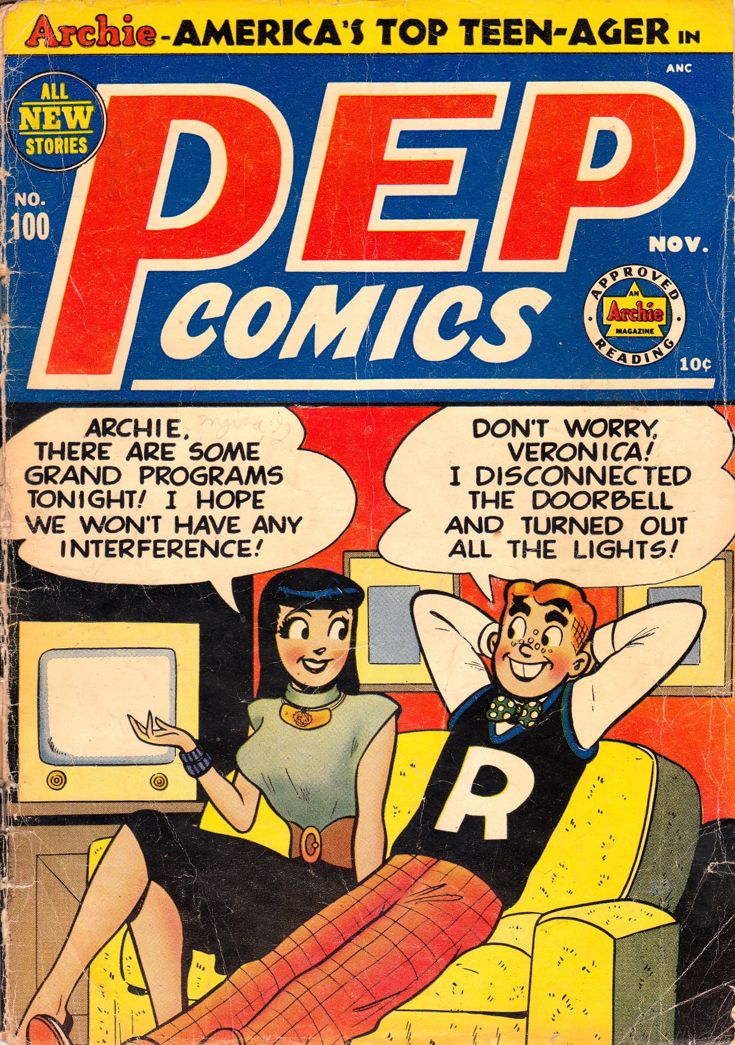 Read online Pep Comics comic -  Issue #100 - 1