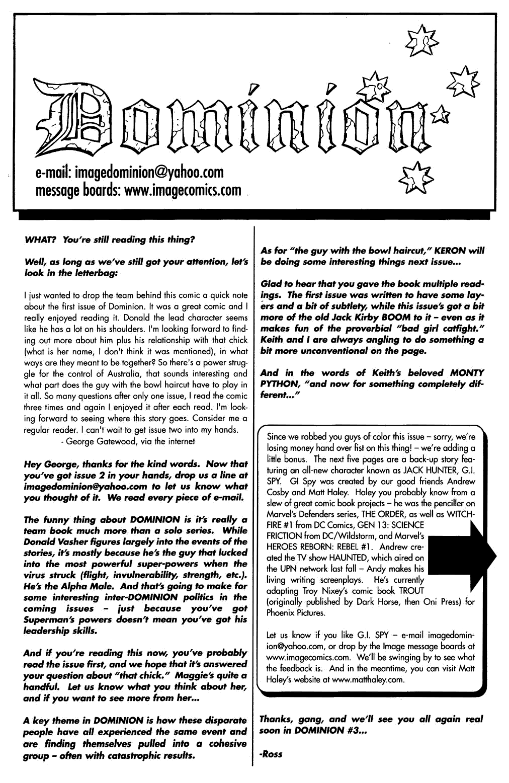 Read online Dominion (2002) comic -  Issue #2 - 25