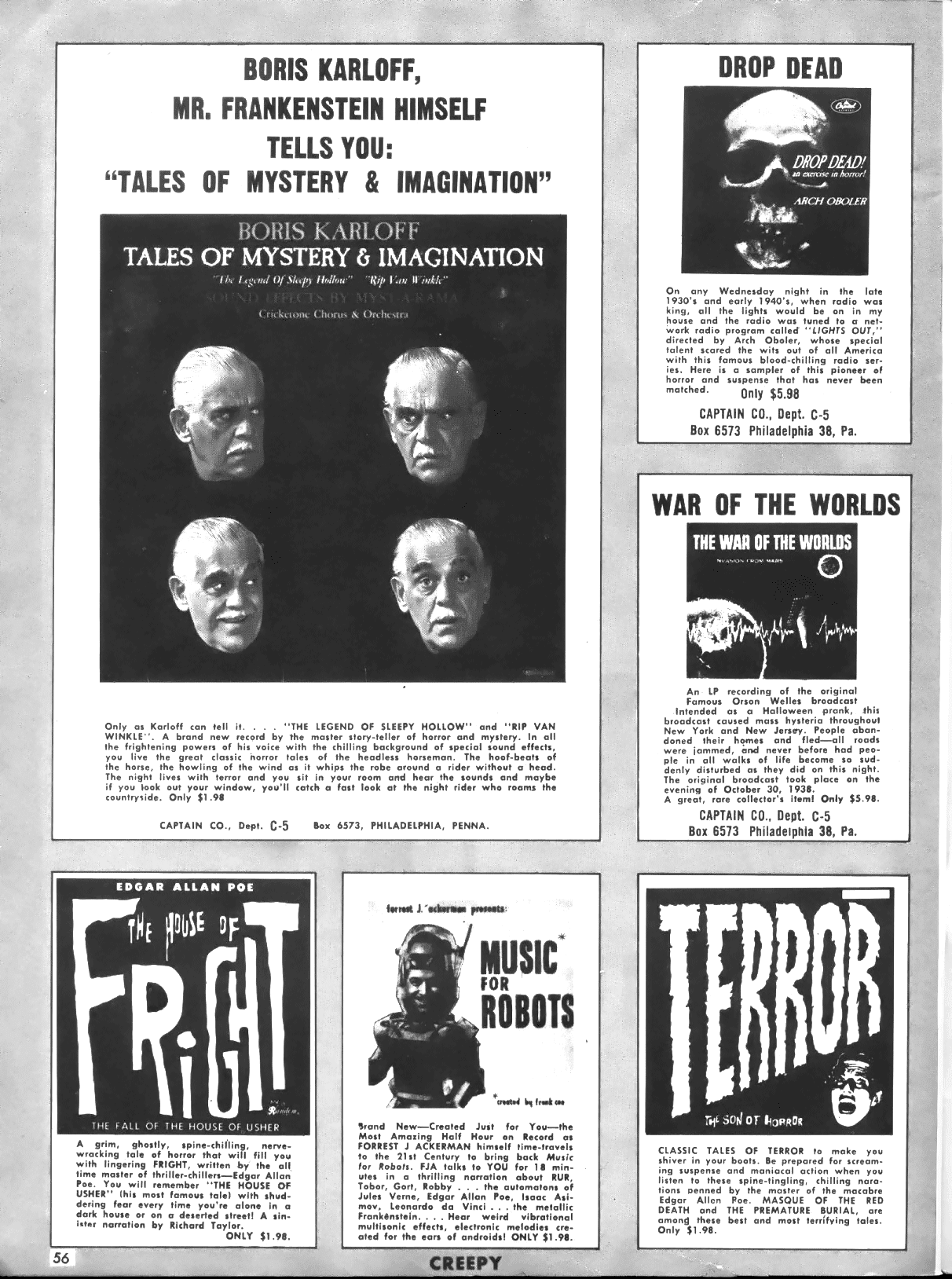 Read online Creepy (1964) comic -  Issue #5 - 56