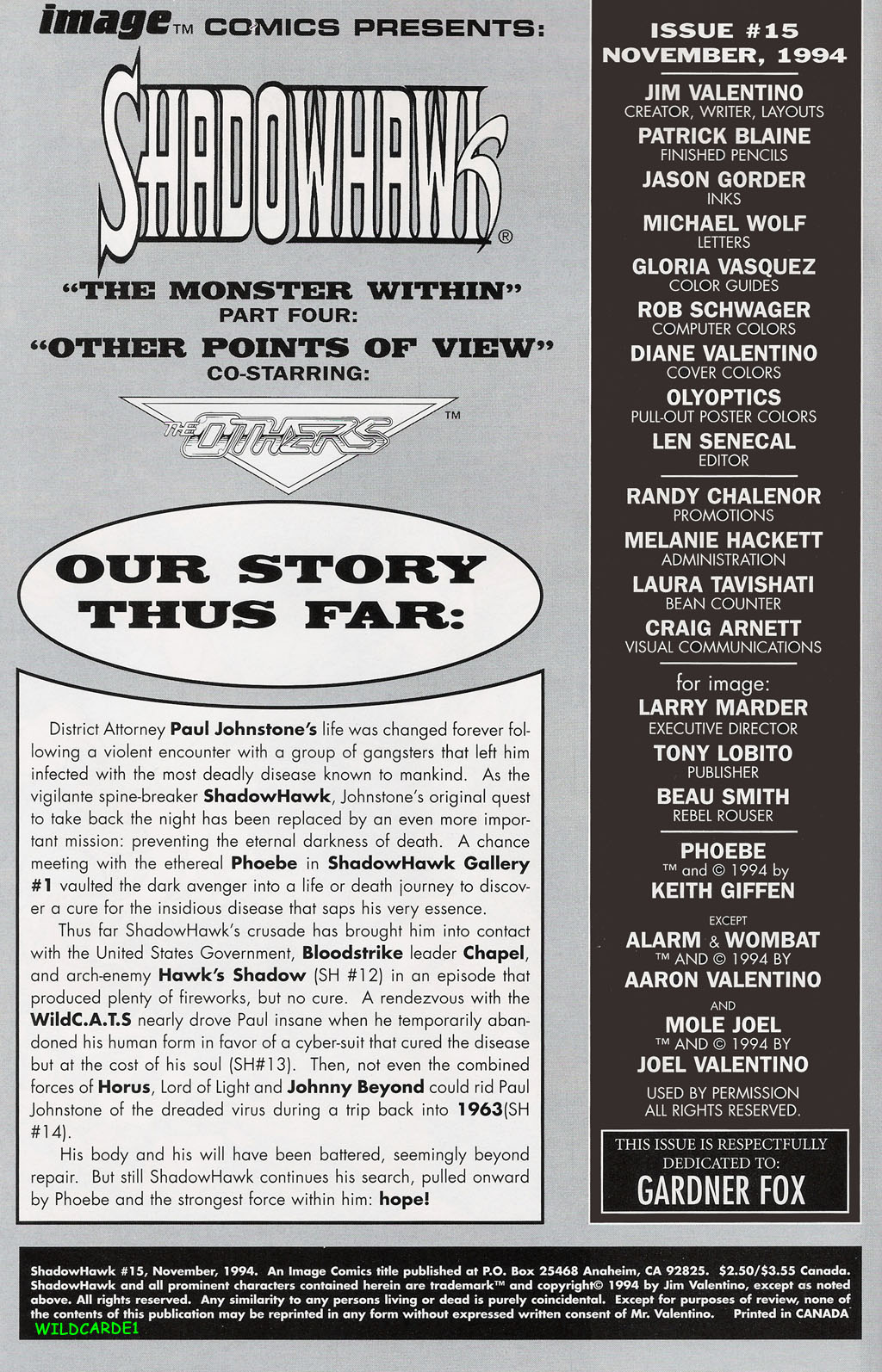 Read online ShadowHawk comic -  Issue #15 - 2