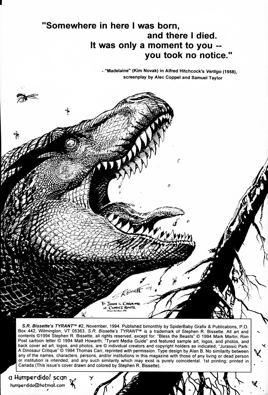 Read online S.R. Bissette's Tyrant comic -  Issue #2 - 2