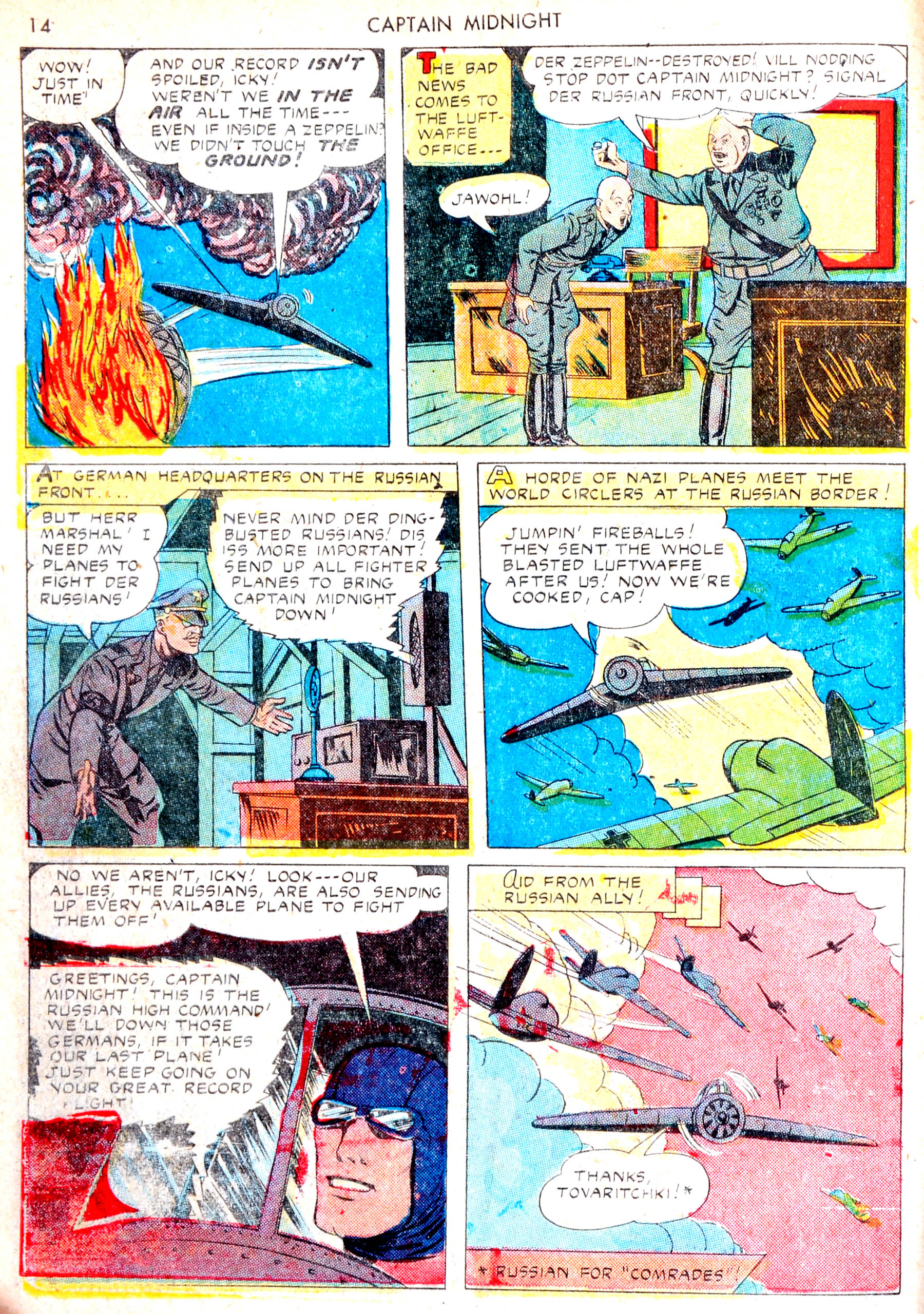 Read online Captain Midnight (1942) comic -  Issue #13 - 14