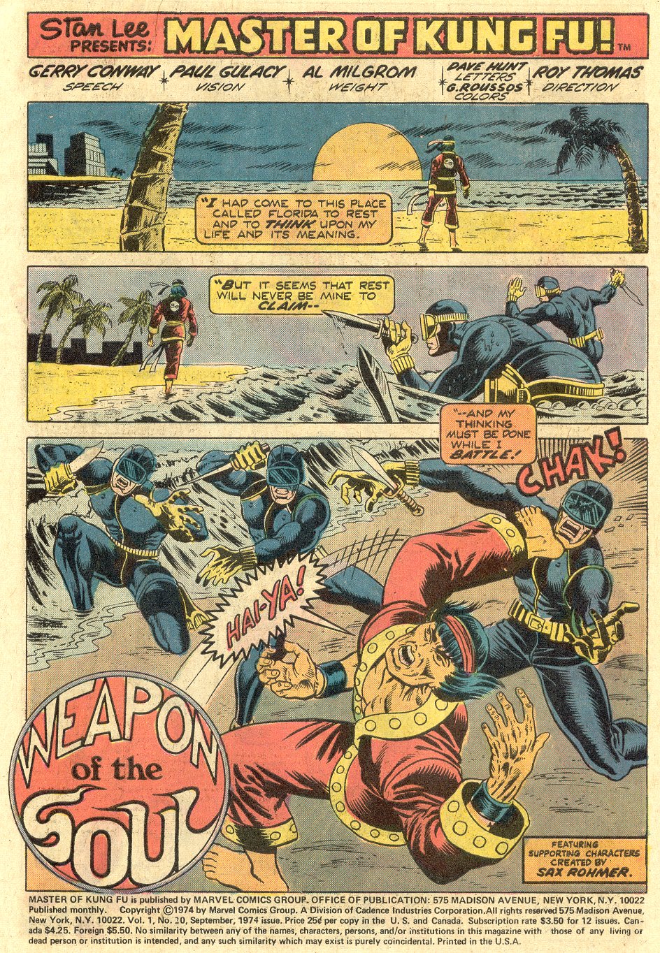 Read online Master of Kung Fu (1974) comic -  Issue #20 - 2