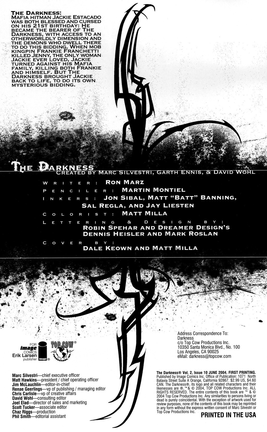 Read online The Darkness (2002) comic -  Issue #10 - 2