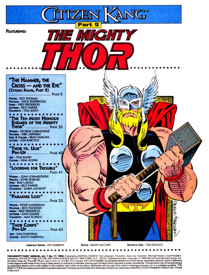 Read online Thor (1966) comic -  Issue # _Annual 17 - 2